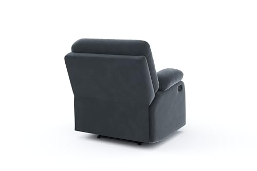 Image of Amazon Brand - Solimo Elysium | Single Seater Sofa Recliner | Manual Recliner (Velvet Grey)