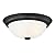 DESIGNERS FOUNTAIN 2-Light Flush Mount Ceiling Light, 11 Inch Lighting Fixture for Kitchen, Bedroom, Bathroom, and Hallway, Matte Black with Etched Glass, 1257S-MB-W