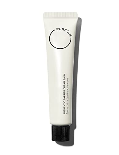 PURE'AM - Authentic Barrier Cream Balm, Vegan Skin Care, Natural Ultra-Hydrating and Moisturizing Night and Day Cream for Sensitive Skin, Plant-Based Ceramide Moisturizer for Dry and Combination Skin, 2.5 fl. oz.