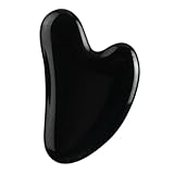 1 Stück Obsidian Jade Roller Gua Sha Jade Schaber Schwarze Gouache Guasha Massagegeräte for Facelifting Spa Anti-Aging-Tool(Type 01)
