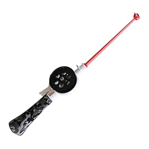 Mini -feeder vissersstang, ijsvissersstang Wintergarnalen Krab paal met haspel Kinderen draagbaar zwembad krabbenstang