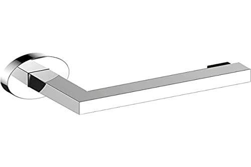 KEUCO Edition 90 Toilet Roll Holder, Open Shape, Chromed Metal, Rigid, Includes Screws and Dowels, Toilet Paper Holder for Drilling