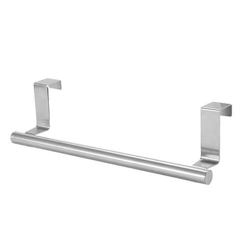 Towel Rack for Cabinet, Stainless Steel Kitchen Towel Holder Over Cabinet Towel Bars Holder Over The Door Towel Rack Dish Towel Holder for Cabinet Cupboard Doors (S)