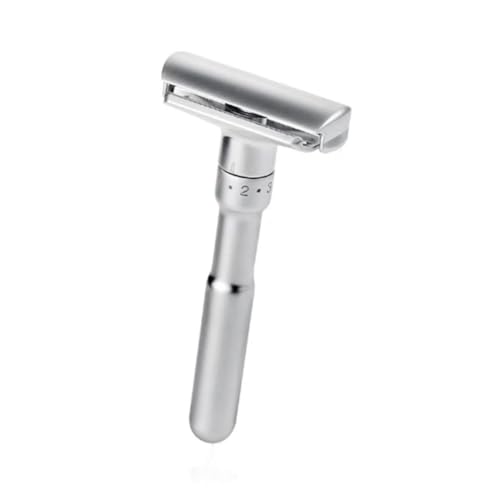 SOESFOUFU Modern Aesthetics Manual Holder Double-Sided Men's Adjustable Shaving Machine 5 Silver Grey