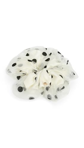 Lele Sadoughi Women's Oversized Polka Dot Scrunchie, Ivory, One Size