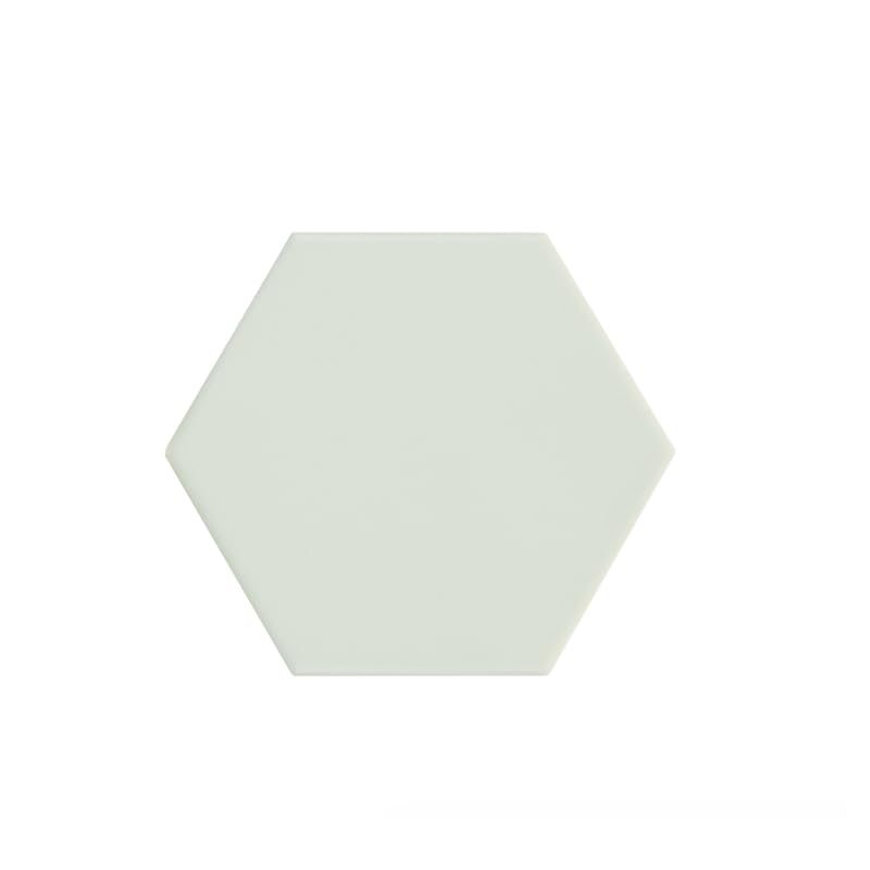 Carrelage hexagonal vert menthe KROMATIKA fini mat soyeux pour décoration intérieure