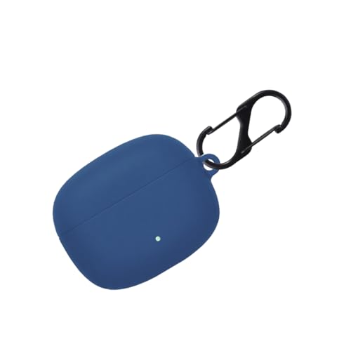 Image of SHISHVIKA Silicone Case Cover Compatible with OnePlus Nord Buds 4 Pro | Shockproof Protective Cover | Soft TPU Skin | Anti-Slip | Dustproof | LED Visible | Keychain Hook Included (Blue)