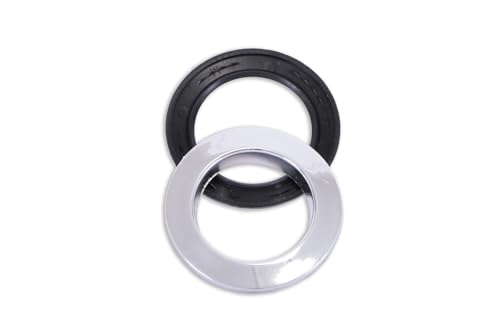 Kit 30 Pares Ilhós de Cortina Quadradado ou Redondo para Varão de 28mm Grosso Cromado (Redondo Croma