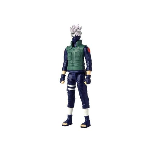 Bandai - Anime Heroes - Naruto Shippuden - Figurine Anime Heroes Kakashi Hatake Mega 30cm - Licencia Oficial Naruto - Gran Figura articulada Kakashi - Juguete para niños 4 años y + - 38153