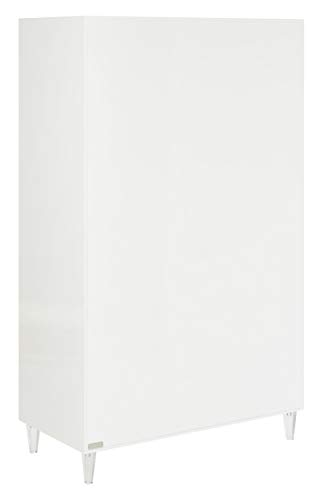 Safavieh Couture Home Arcelia White Acrylic Eglomise 2-Shelf Cabinet #TOP7