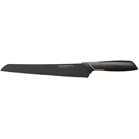 Fiskars Cuchillo para pan Edge, Diseño moderno, Acero de calidad/Plástico Cover