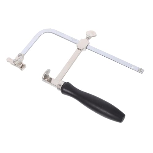 TOYANDONA Scie à Chantourner Manuelle Forme U Réglable Cadre Métallique Robuste pour Découpe Précise et Métal Portable Ergonomique