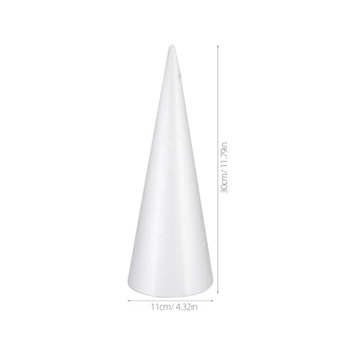 Cônes en mousse blanche pour projets DIY et sapins de Noël - 3