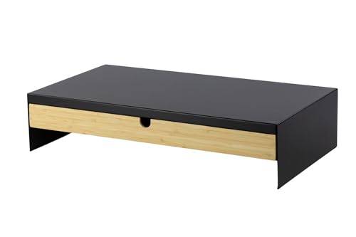 IKEA Monitorständer ELLOVEN mit Schublade, Anthrazit, BxTxH 47x26x10cm