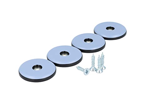 GLEITGUT- 4 deslizadores de teflón, para atornillar (38 mm de diámetro), Deslizador para muebles...