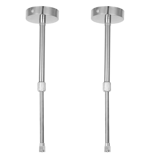 HOLIDYOYO 2 varillas telescópicas LED para señal de salida de emergencia - Accesorio de iluminación ajustable con varillas de extensión y vástagos con dosel para luces colgantes, señal de salida