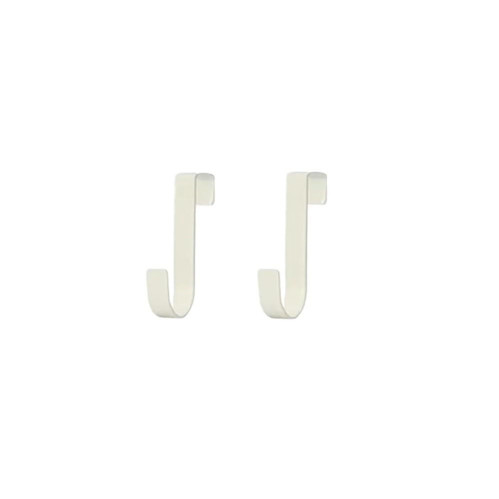 Hgniang White 2Pcs Multi-Purpose Hooks Kitchen Cabinet Door Back Hook Hanging Rack Clothes Coat Hat Towel Hanger Storage