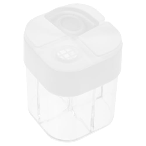 ibasenice Caja de Condimentos con Tapa de Pp, Compartimentos Múltiples para Organizar Especias en Cocina y Facilitar Acceso Preparación Reutilizable