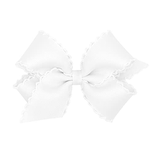 Pinza para cabello blanca clásica de grosgrain miniatura 1