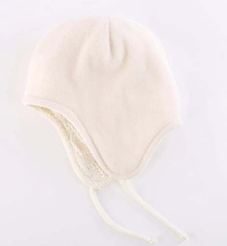 Connectyle Infant Baby Kids Warm Beanie Hat With Earflaps Skull Cap For Boys Knit Winter Cap S White #TOP5