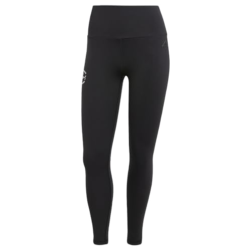 Adidas Mujer Signature Graphic Print High-Waisted 7/8 Leggings, Black, M
