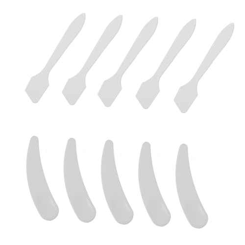 Didiseaon 10 piezas Cucharas Cosméticas Transparente Espátulas para Crema Facial Herramientas de Belleza para Cuidado Piel Aplicador de Mascarilla Facial
