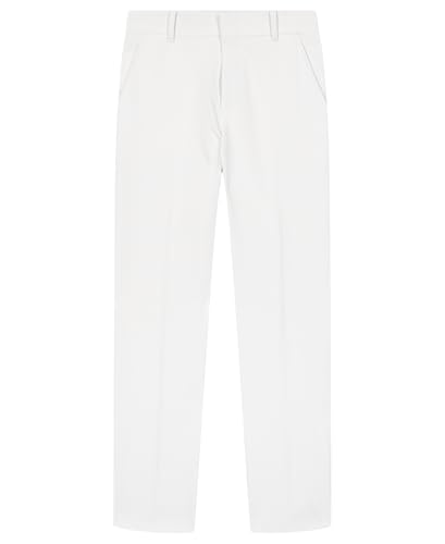 Izod Boys Bi-Stretch Flat Front Dress Pant White Performance 16
