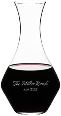 Riedel Personalized 37oz Cabernet Decanter, Custom Engraved Cryst...