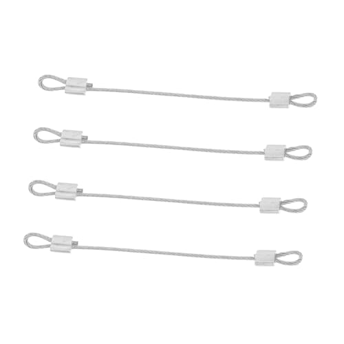 VILLCASE Coated Wire Rope Loops for Ceiling Fan Lockable Security Chain Links for Outdoor Gates Stage Lighting