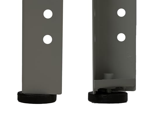 Ondis24 Werkbank 120cm Nobbi Pro Packtisch aus Metall, mit Arbeitsplatte, höhenverstellbare Einlegeböden, Justierfüße, Werktisch für Sparfüchse lichtgrau (85cm)