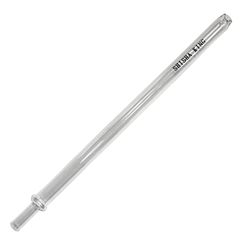 Shisha King® SKS Narrow Glasmundstück 35 cm | Shishamundstück mit mattem Farbverlauf (Clear)