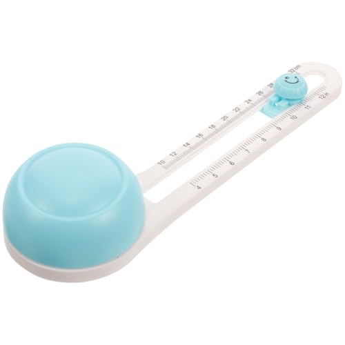 Cabilock Cortador Rotatorio de Papel Plástico Azul Ajustable para Manualidades Diy, Herramienta de Corte Circular para Scrapbooking y Tarjetas, Suministros para Trabajos Escolares