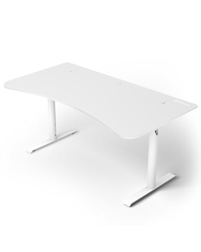 Arozzi Arena Large Gamer Desk - 63x32&rdquo; Adjustable Height PC Gaming Desk with Storage for Cables...
