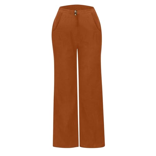 Corduroy Pants Women Wide Leg Pants Baggy Comfy Lounge Pants High Waisted Work Pants Business Casual Pants4