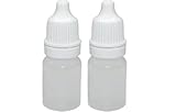BOHLJRUI 2 Pack Mini Eye Dropper Bottles, 3ml Empty Liquid Medicine Travel Containers, Small Plastic Applicator Bottles for Travel (2)