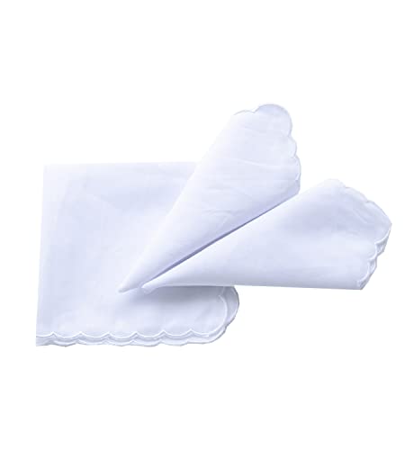 La Closure Women's Pretty Embroidery White Handkerchief Hankies #TOP3