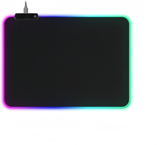 LumoLightゲーミングマウスパッド 光るマウスパッド LED 防水大型キーボードパッド ズレない設計 USBケーブル付属 ブラック (400*450*4)