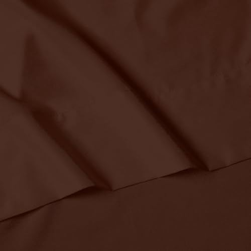 Image of Elegant Comfort Luxury Quality Microfiber 5-Piece 1500 Premium Hotel Sheet Set-Wrinkle Resistant,All Around Elastic Fitted Sheet, Deep Pocket up to 16 inch,Split King,Chocolate Brown