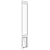 Liberty Pet Door for Sliding Glass Door | Aluminum Frame with Closing Cover | for Home & Rentals | Clear Glass | White, Medium Flap, 74" - 75.5" Slider Height
