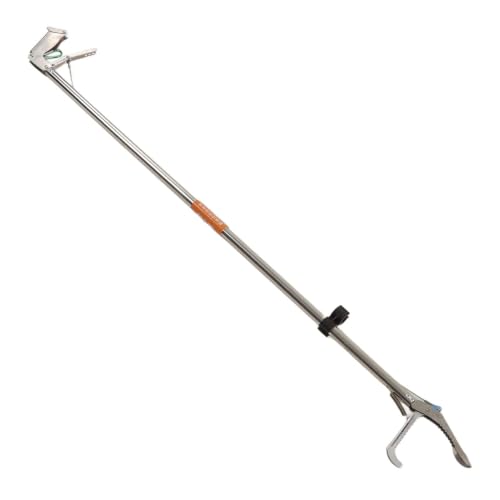 Image of TOPINCN Professional Stainless Steel Snake Tong, 16.5oz Foldable Reptile Grabber with Self-Locking Handle, Premium Snake Handling Tool for Snake Farmers