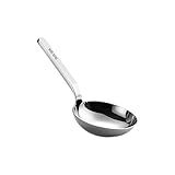 Mllepjdh Cucharón eficaz de mango corto, práctico cucharón de acero inoxidable, cuchara de sopa eficaz para cocineros y hogar