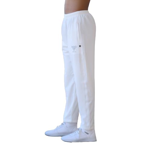sports villa Track Pant for Men (Cream or Off White) | Tapered Fit NOM Joggers | Windcheater Track Pants | Mens Lower for Gym, Running, Athletic Fitness Workouts | Light Weight Nylon Trouser-picture-48