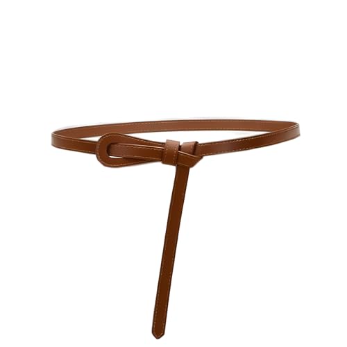 Women's Midnight Thin Waist Belt for Dress Fashion Leather Skinny Belts - Main Image