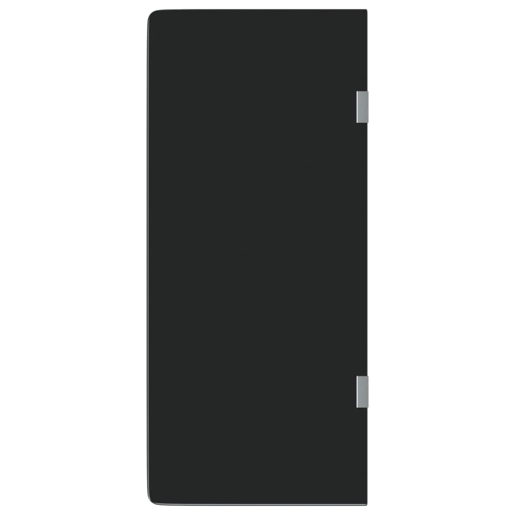 INLIFE Urinal-Trennwand Wandmontage Schwarz 90x40 cm Hartglas,7,44 KG,154402
