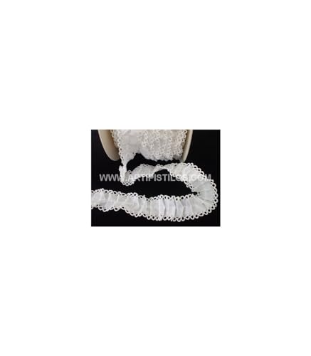 Artipistilos® Puntilla Hilo Ganchillo - 1 Metro De Largo X 2 Cms. De Ancho, Blanco - Puntilla Hilo Ganchillo
