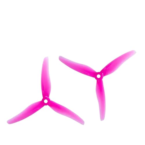 4PCS 51433 5INCH TRI-Propeller Props CW CCW 2ペアFPVレーシングドローンブラシレスモーターと互換性(2pairs 51433 Pink)