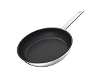Rostique 28 cm Stainless Steel Non Stick Frying Pan, Suitable for All Cooking Hobs, Including Gas and Induction, PFOA Free
