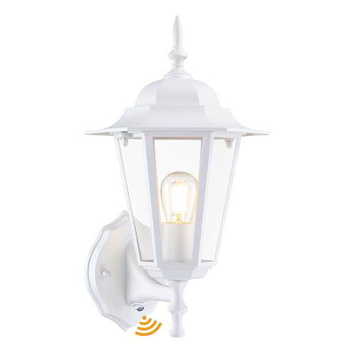 Outdoor Wall Lantern with Clear Glass and Dusk to Dawn