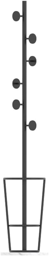 Porte-Manteau sur Pied en Métal Blanc Noir avec Base Marbre
