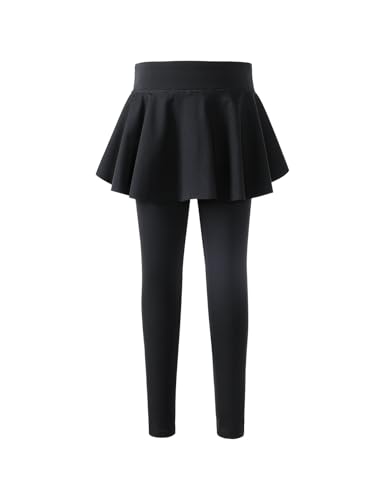 Hvididan Leggings with Skirt for Girls, Black Size 7-8 Uniform Pants School for Girls Kids - image 8